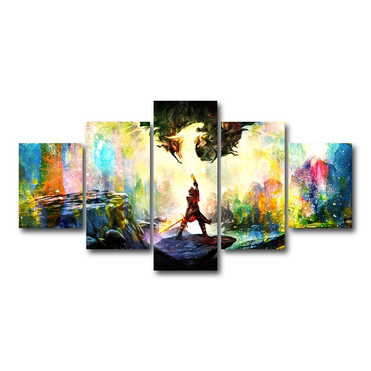 AUTO-MOCKUP WHITE | Dragon Age | 5 Piece | Gallery Wrap Canvas | group=5_short