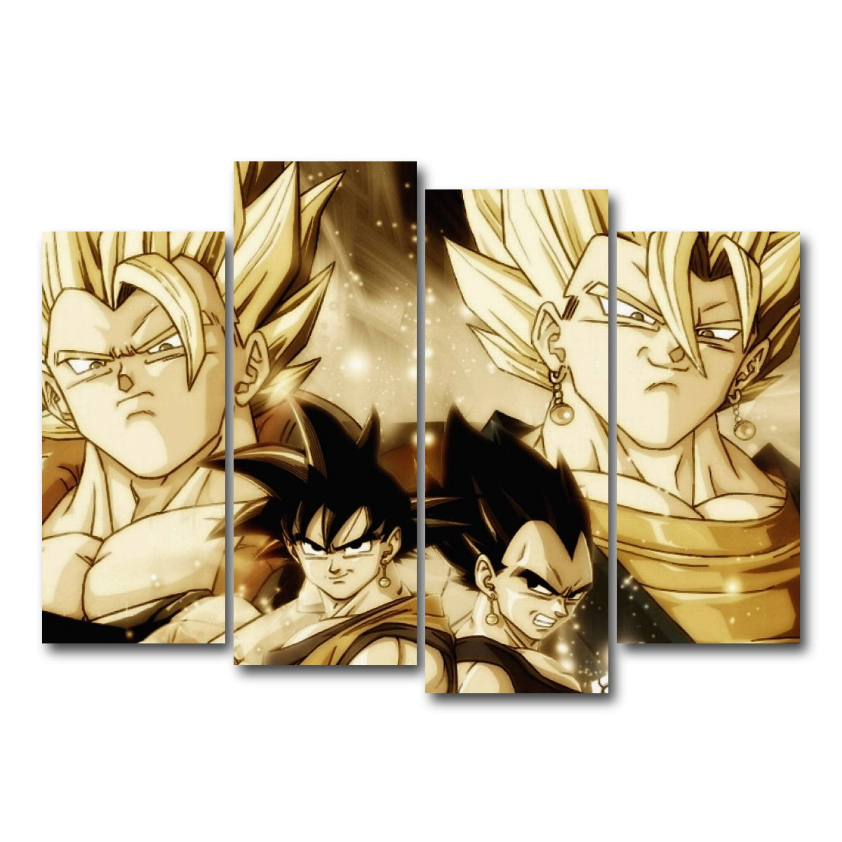 AUTO-MOCKUP WHITE | Dragon Ball Z | 4 Piece | Gallery Wrap Canvas | group=4_normal
