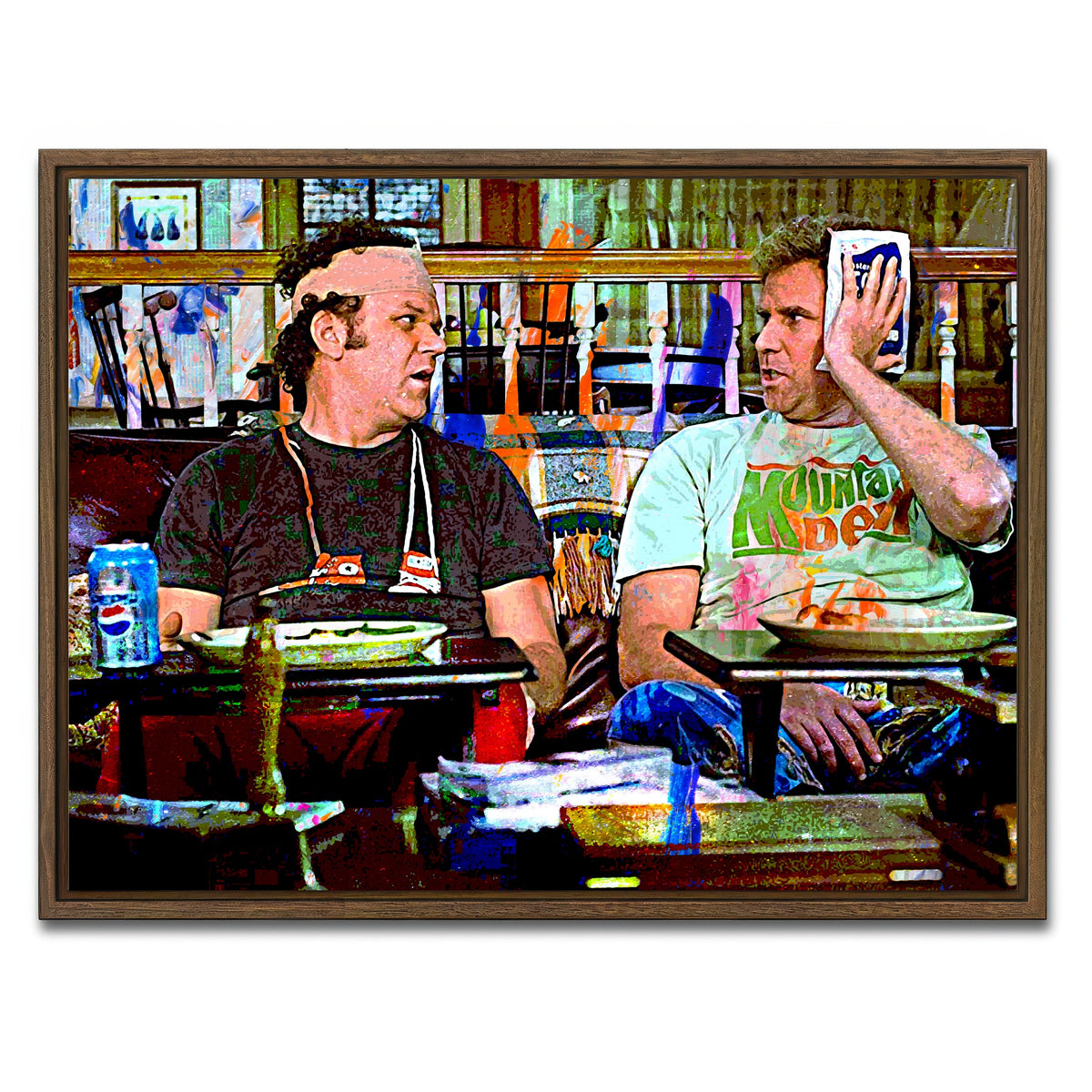 AUTO-MOCKUP WHITE | Dragon & Nighthawk | 1 Piece | Walnut Framed Canvas | group=4x3