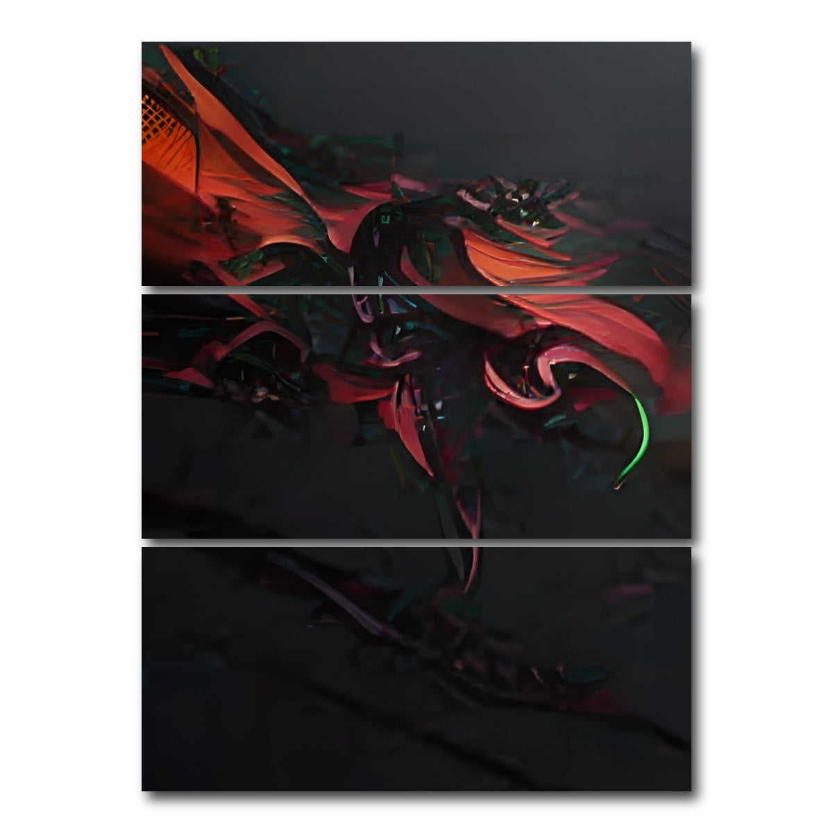 AUTO-MOCKUP WHITE | Dragon | 3 Piece | Gallery Wrap Canvas | group=8x18_stacked