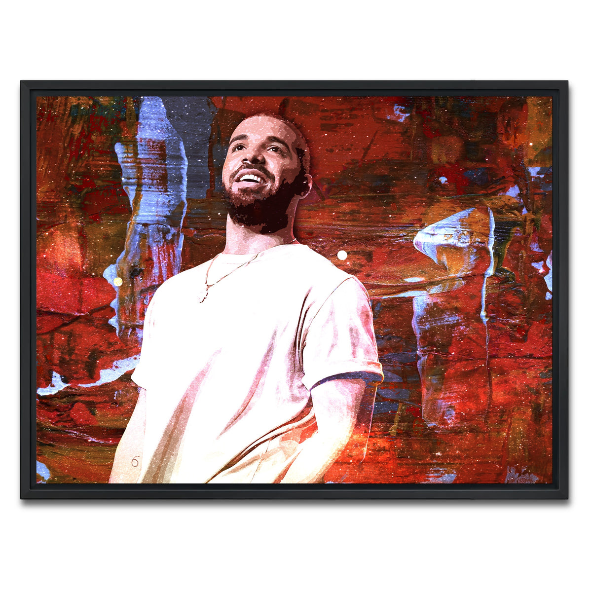 AUTO-MOCKUP WHITE | Drake Abstract | 1 Piece | Black Framed Canvas | group=4x3