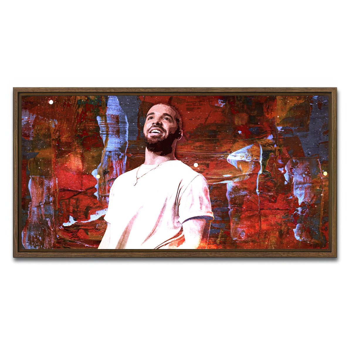 AUTO-MOCKUP WHITE | Drake Abstract | 1 Piece | Walnut Framed Canvas | group=2x1