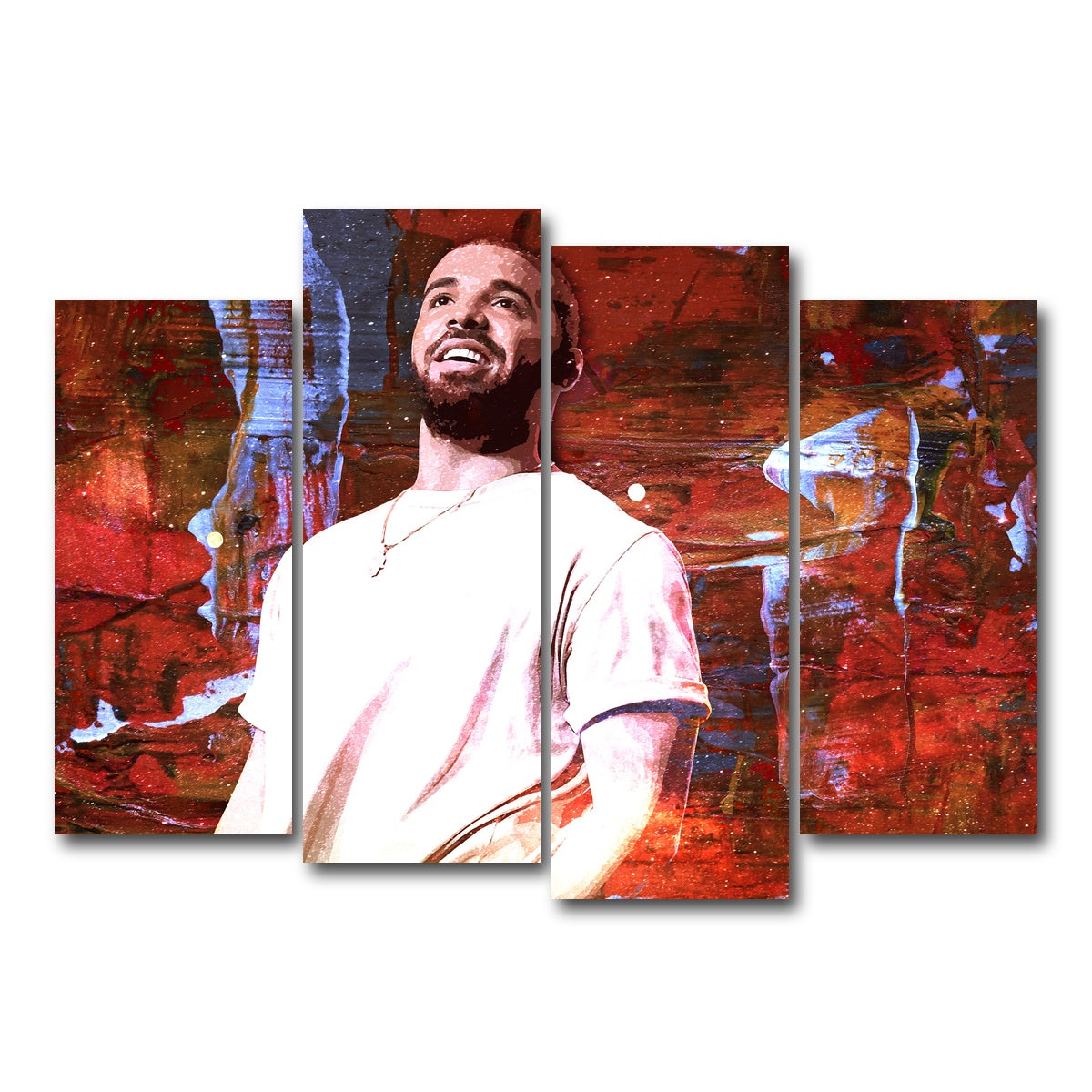 AUTO-MOCKUP WHITE | Drake Abstract | 4 Piece | Gallery Wrap Canvas | group=4_normal