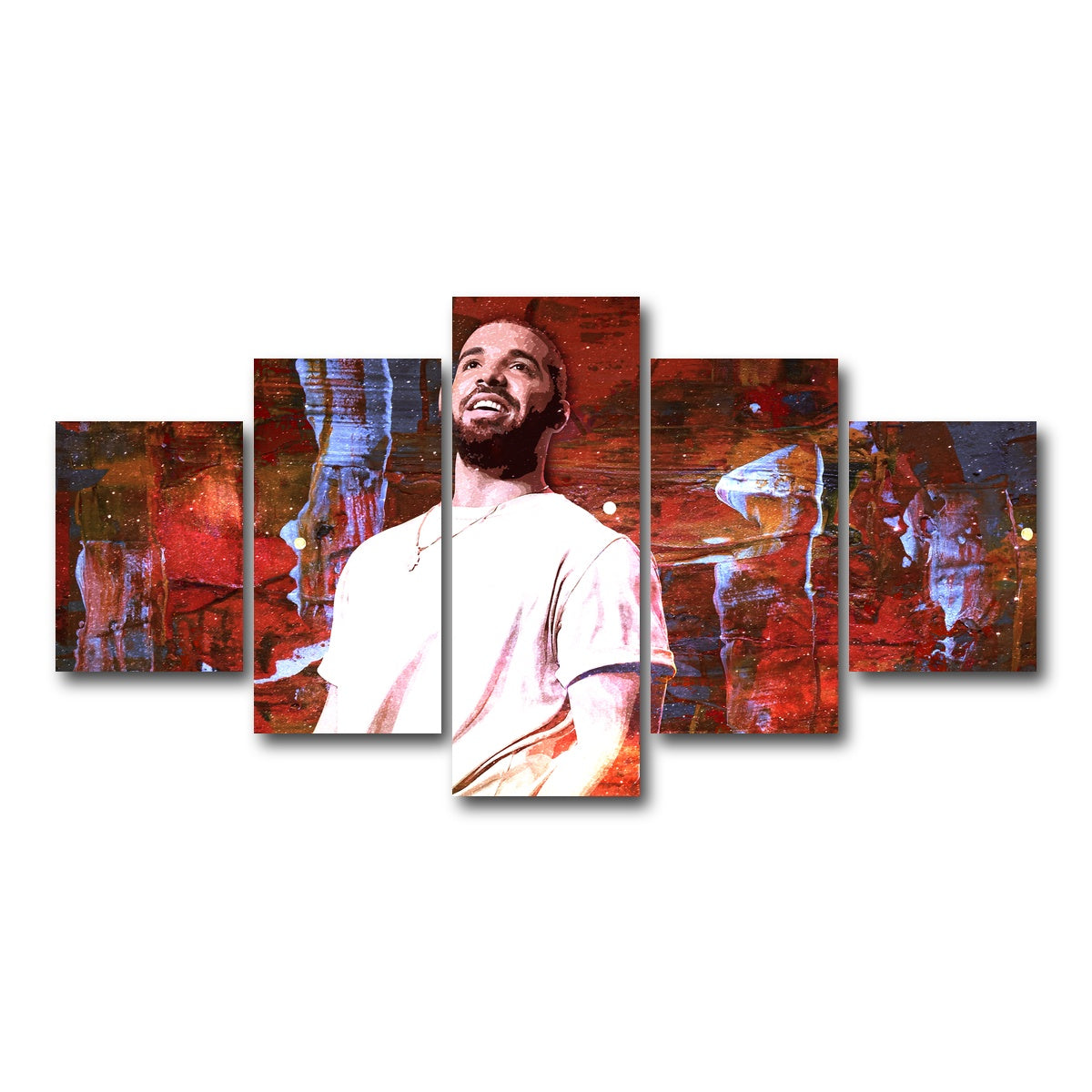 AUTO-MOCKUP WHITE | Drake Abstract | 5 Piece | Gallery Wrap Canvas | group=5_short