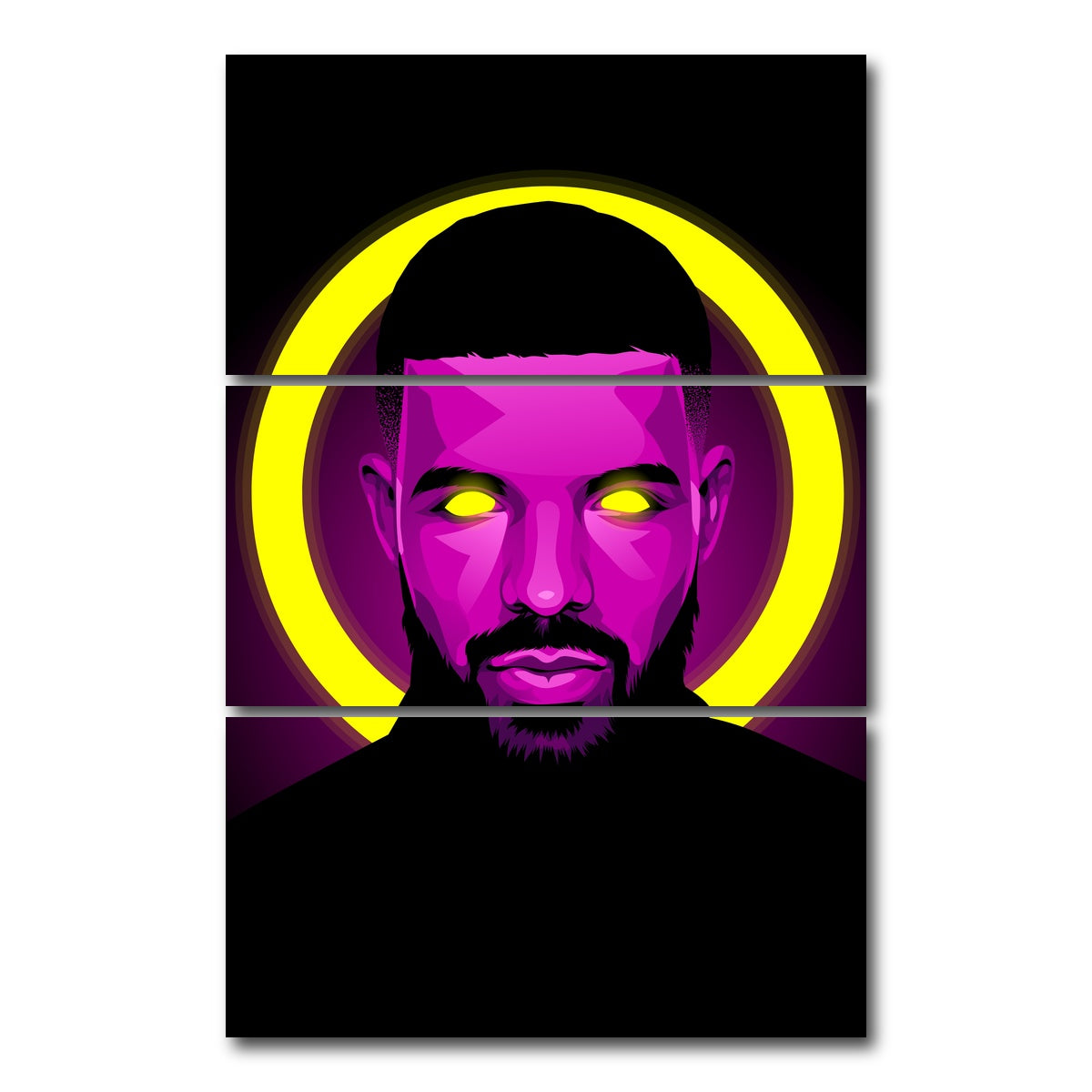 AUTO-MOCKUP WHITE | Drake | 3 Piece | Gallery Wrap Canvas | group=12x24_stacked