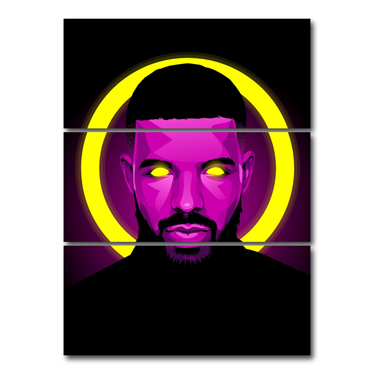 AUTO-MOCKUP WHITE | Drake | 3 Piece | Gallery Wrap Canvas | group=8x18_stacked