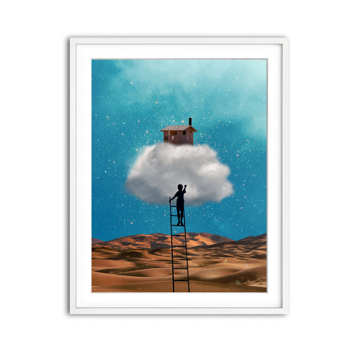 Framed Print 3x4 White