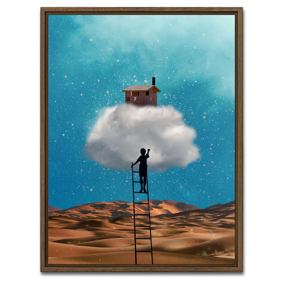 AUTO-MOCKUP WHITE | Dream 2 | 1 Piece | Walnut Framed Canvas | group=3x4