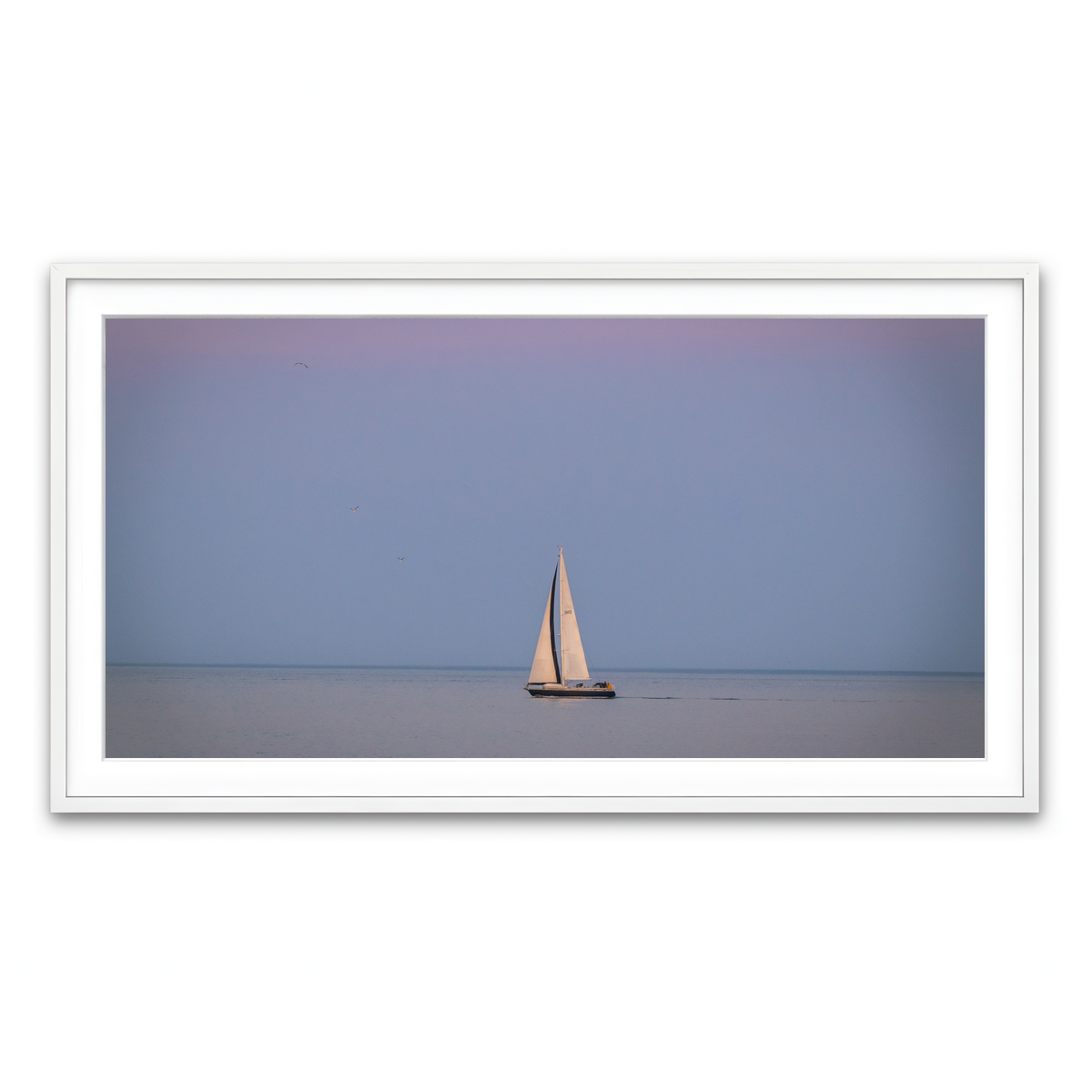 Framed Print 2x1 White