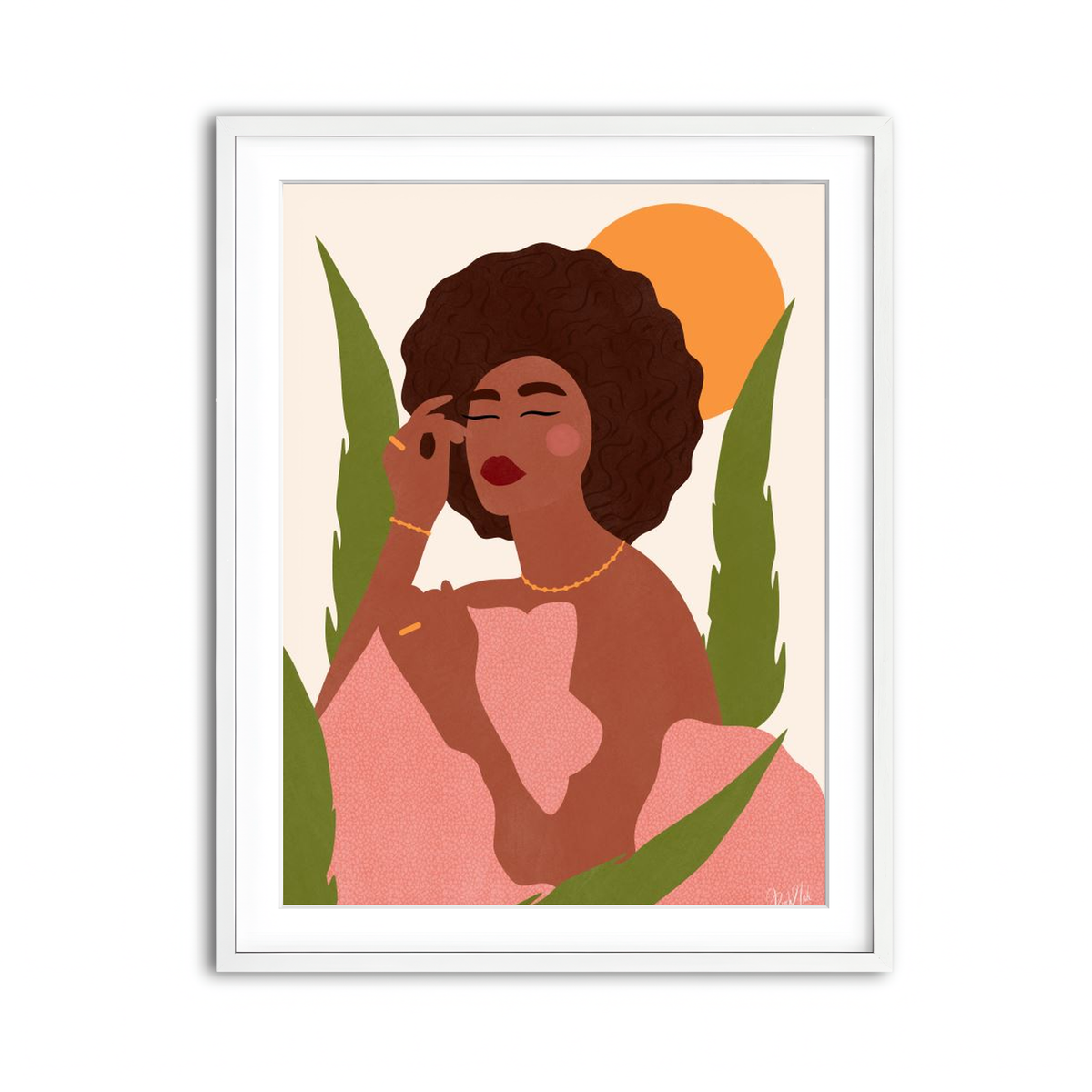 Framed Print 3x4 White