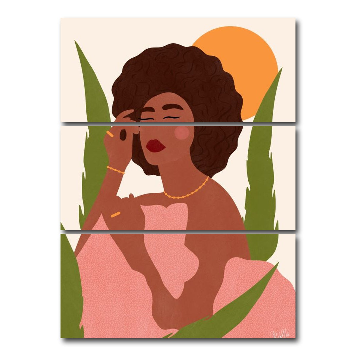 AUTO-MOCKUP WHITE | Dreaming of Boogie Nights | 3 Piece | Gallery Wrap Canvas | group=8x18_stacked