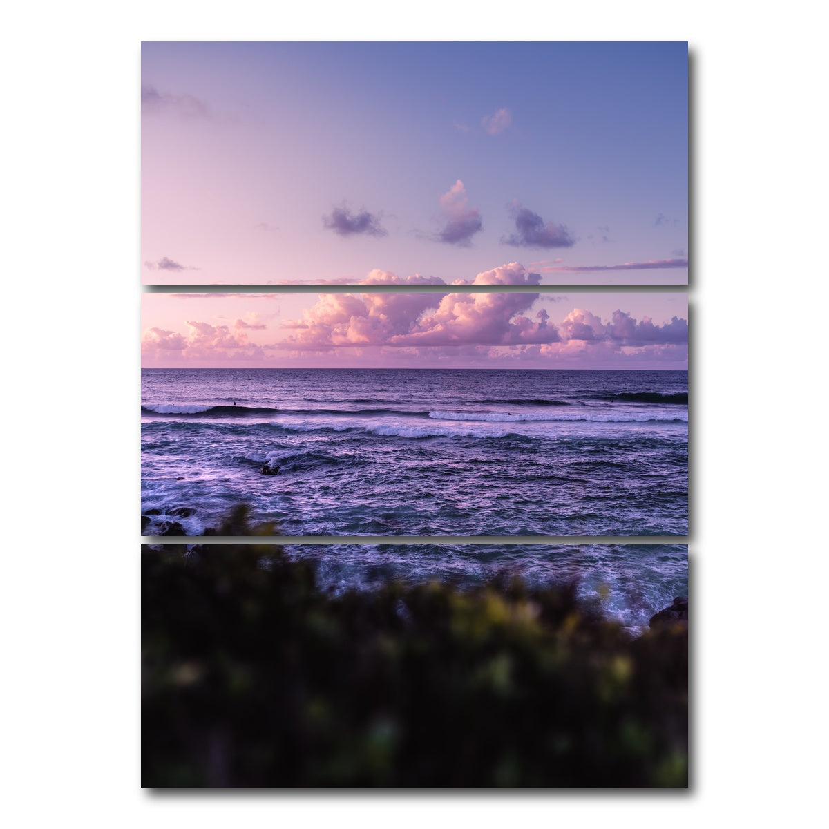 AUTO-MOCKUP WHITE | Dreamy Evening | 3 Piece | Gallery Wrap Canvas | group=8x18_stacked