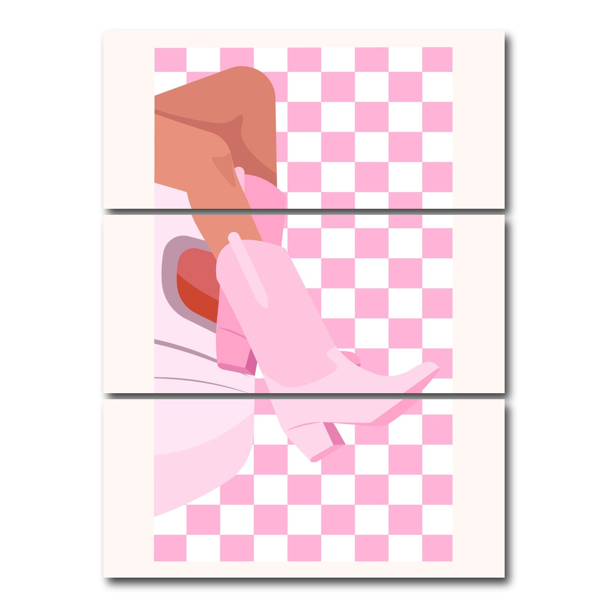 AUTO-MOCKUP WHITE | Dress to Impress | 3 Piece | Gallery Wrap Canvas | group=8x18_stacked