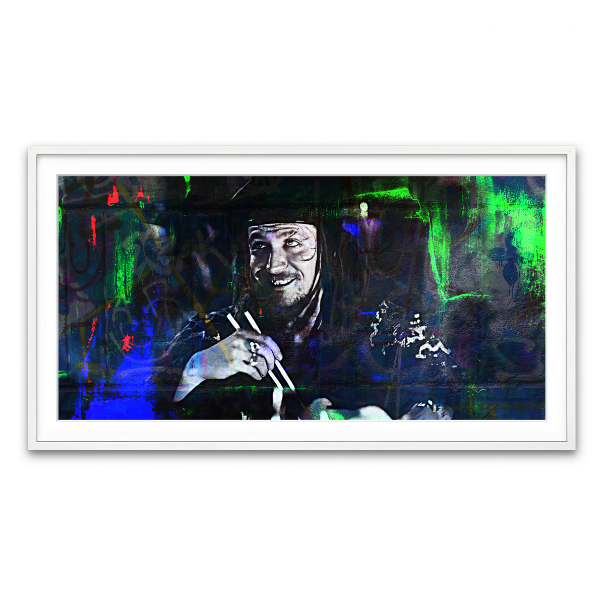 Framed Print 2x1 White