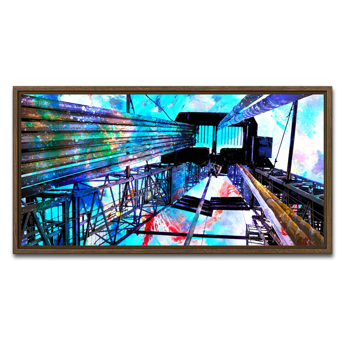 AUTO-MOCKUP WHITE | Drilling Rig | 1 Piece | Walnut Framed Canvas | group=2x1
