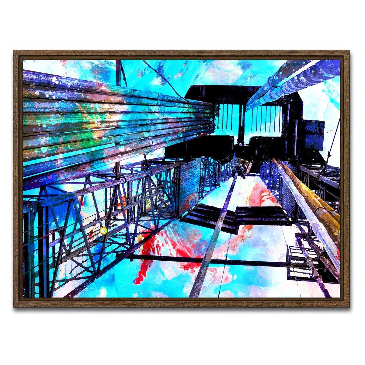 AUTO-MOCKUP WHITE | Drilling Rig | 1 Piece | Walnut Framed Canvas | group=4x3