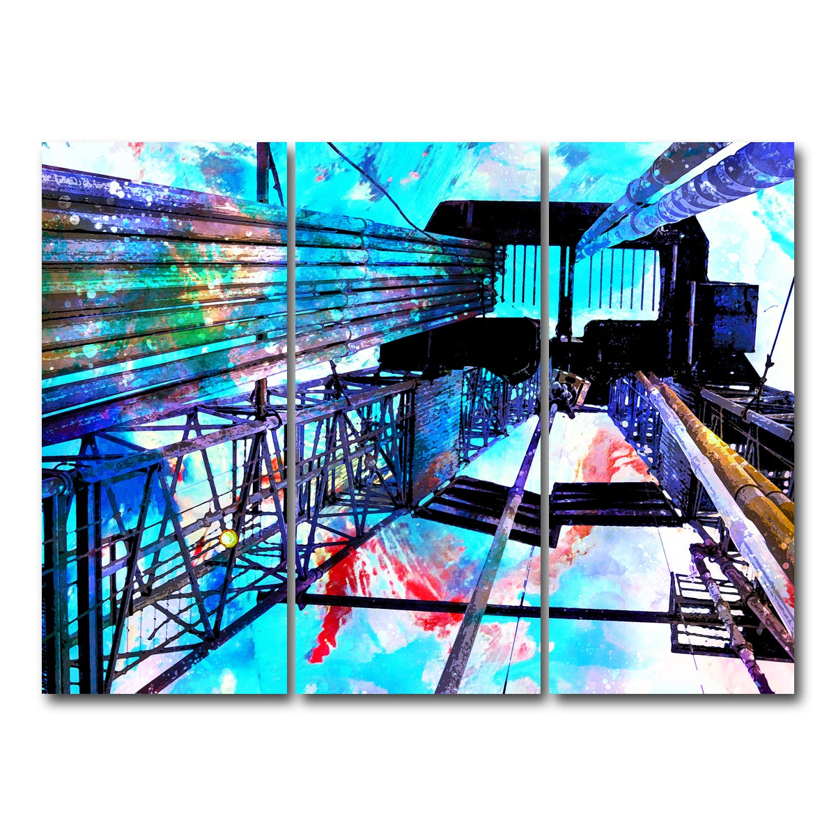 AUTO-MOCKUP WHITE | Drilling Rig | 3 Piece | Gallery Wrap Canvas | group=8x18