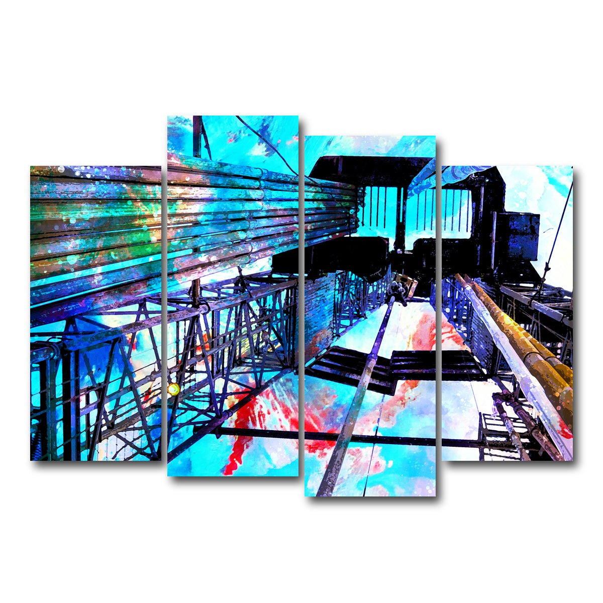 AUTO-MOCKUP WHITE | Drilling Rig | 4 Piece | Gallery Wrap Canvas | group=4_normal