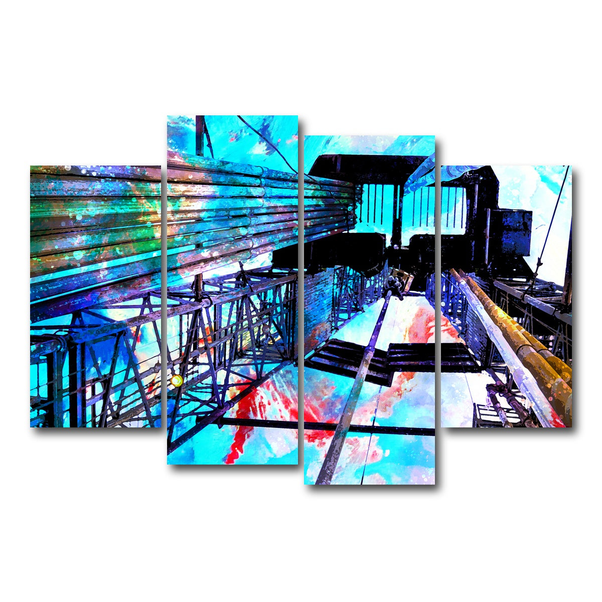 AUTO-MOCKUP WHITE | Drilling Rig | 4 Piece | Gallery Wrap Canvas | group=4_short