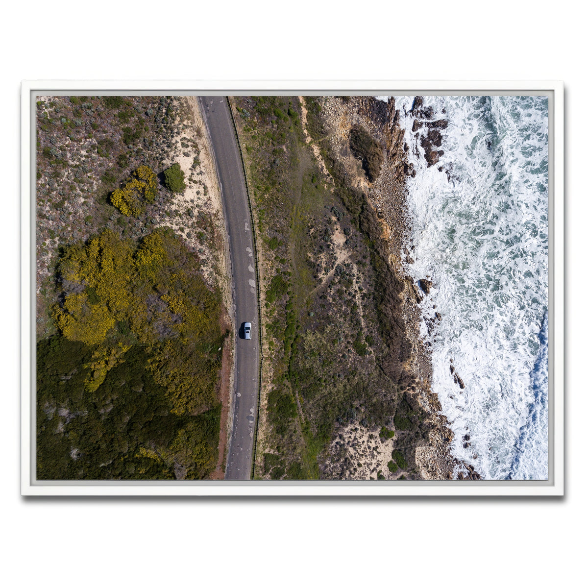 AUTO-MOCKUP WHITE | Drive With A View | 1 Piece | White Framed Canvas | group=4x3