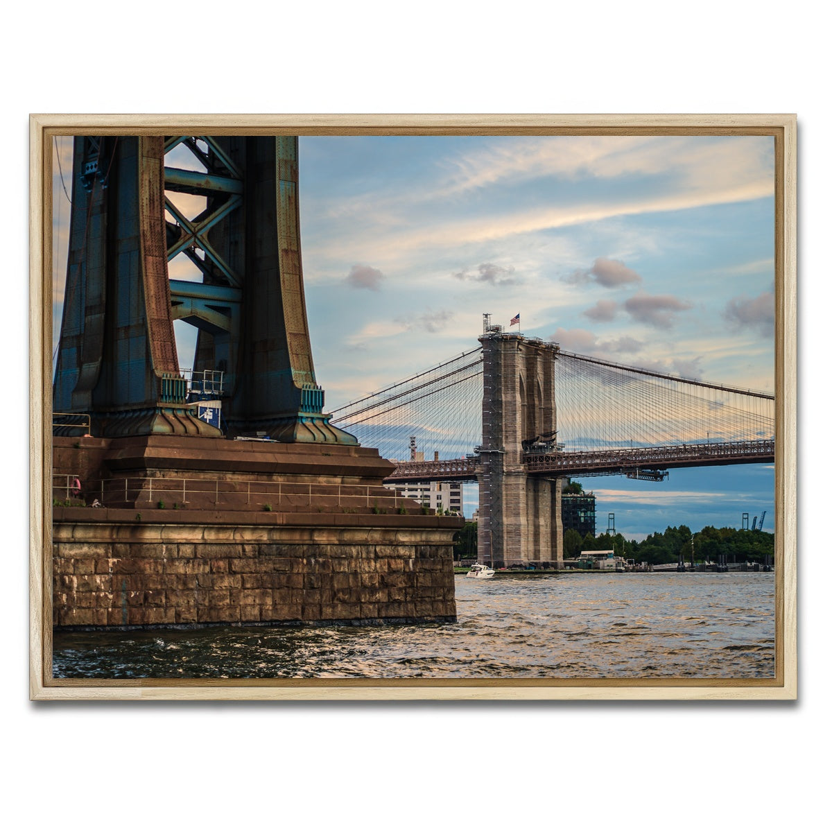 AUTO-MOCKUP WHITE | Dual Bridges | 1 Piece | Natural Framed Canvas | group=4x3