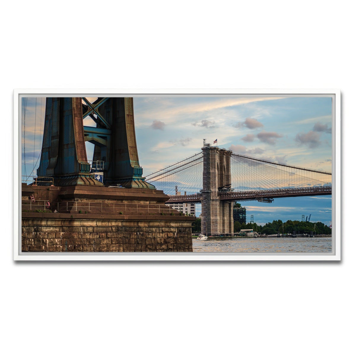 AUTO-MOCKUP WHITE | Dual Bridges | 1 Piece | White Framed Canvas | group=2x1