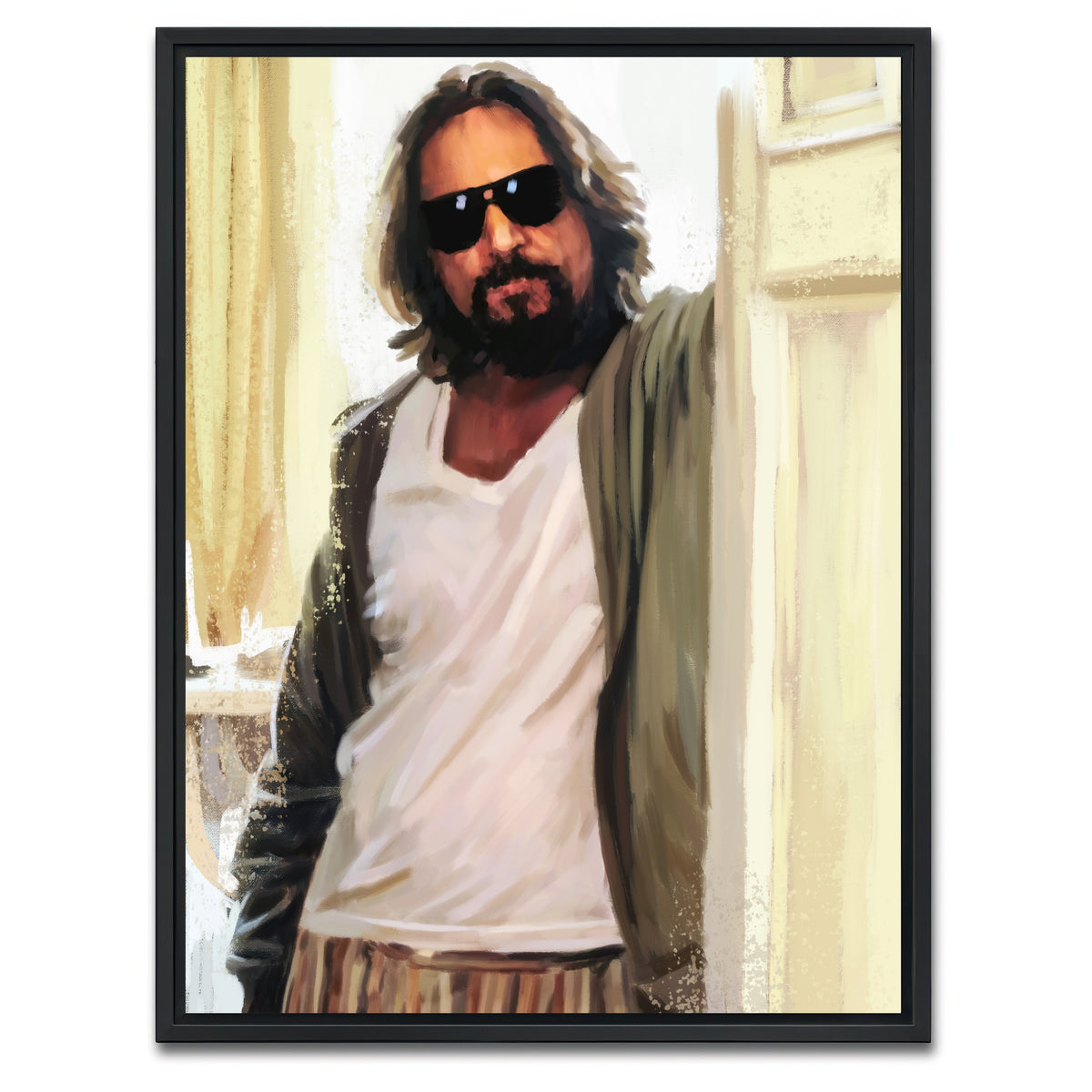 AUTO-MOCKUP WHITE | Dude at the Door | 1 Piece | Black Framed Canvas | group=3x4