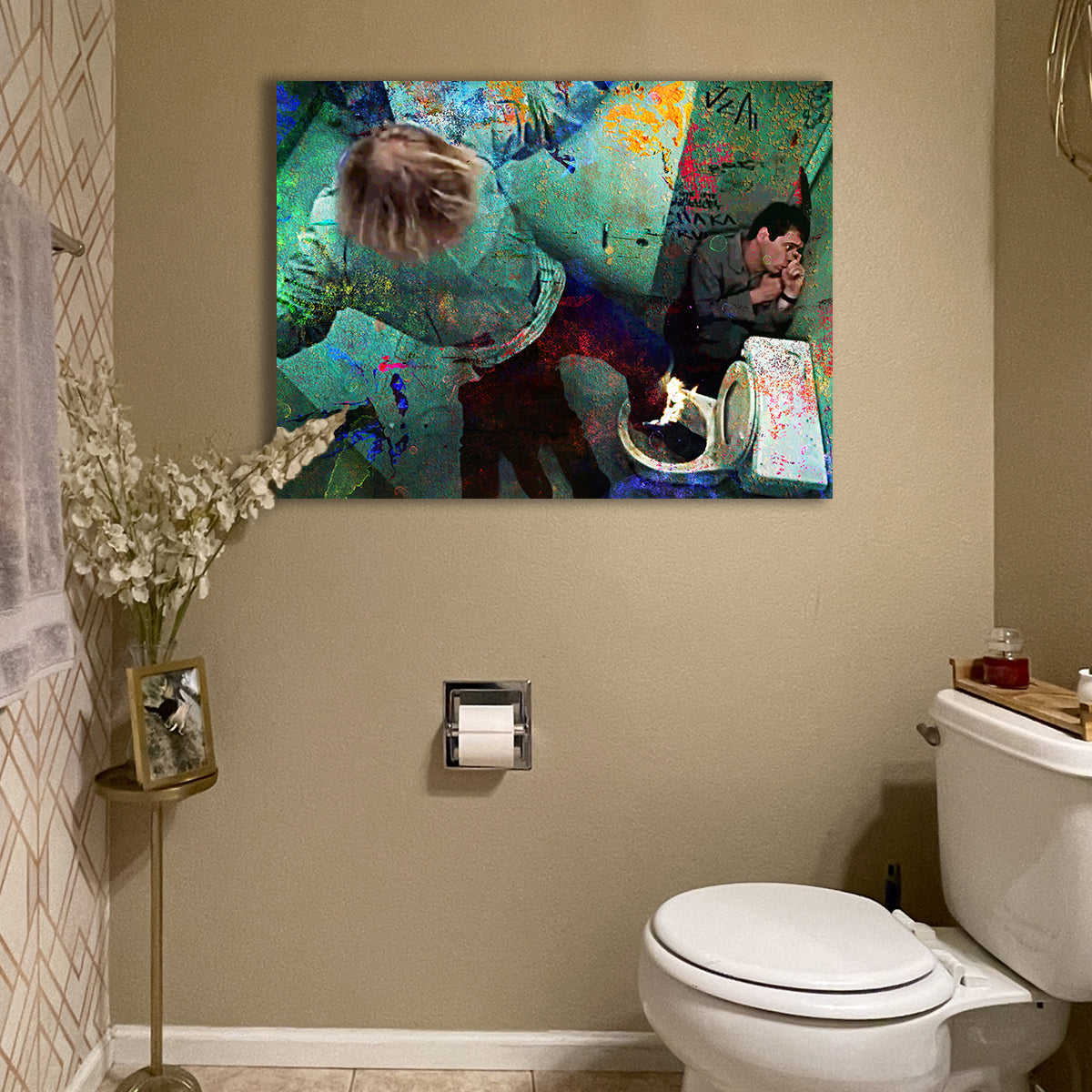 Dumb & Dumber Bathroom Stall Wall Art