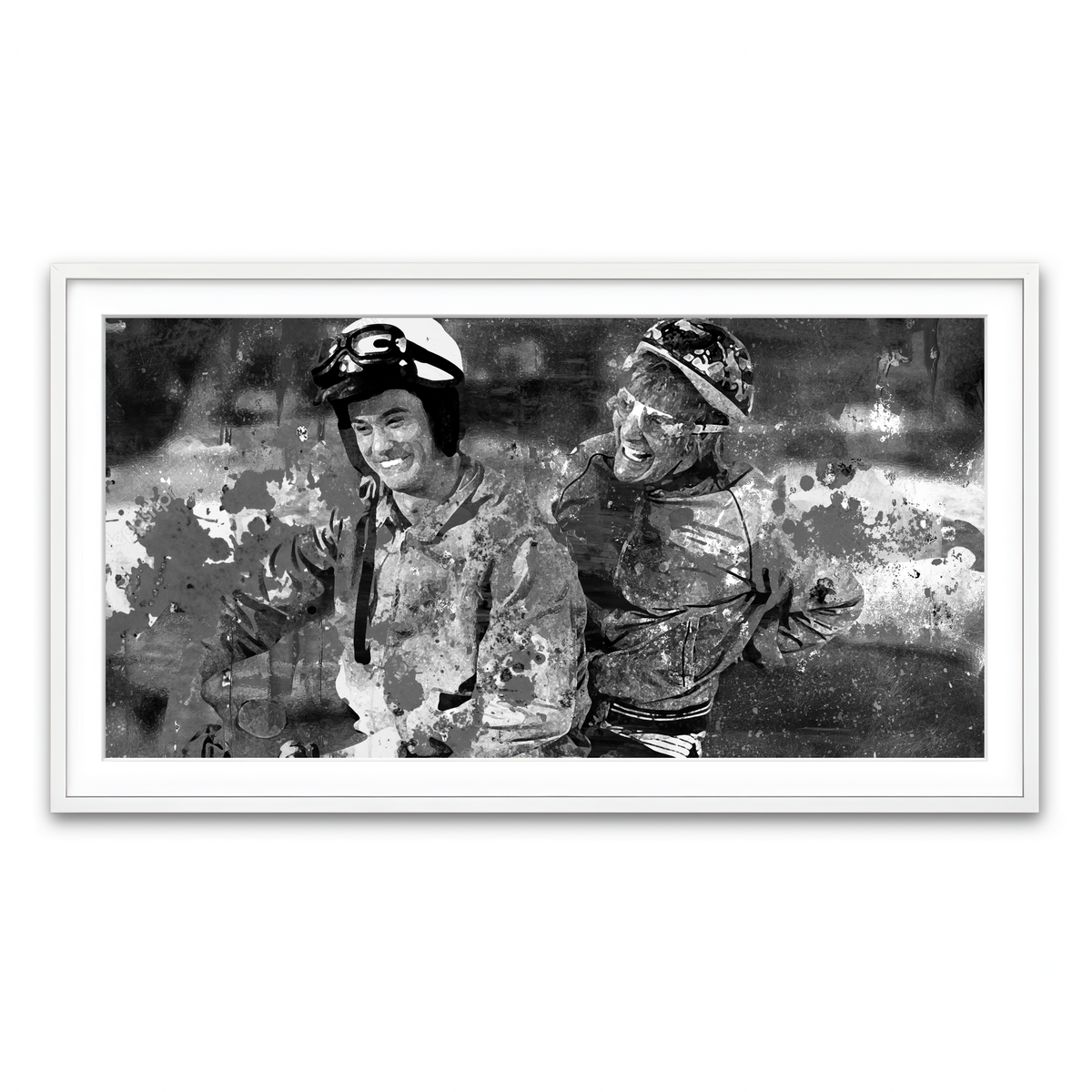 Framed Print 2x1 White