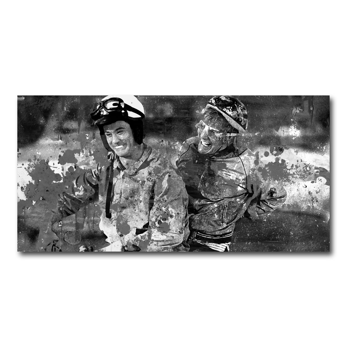 AUTO-MOCKUP WHITE | Dumb and Dumber Grayscale | 1 Piece | Gallery Wrap Canvas | group=2x1