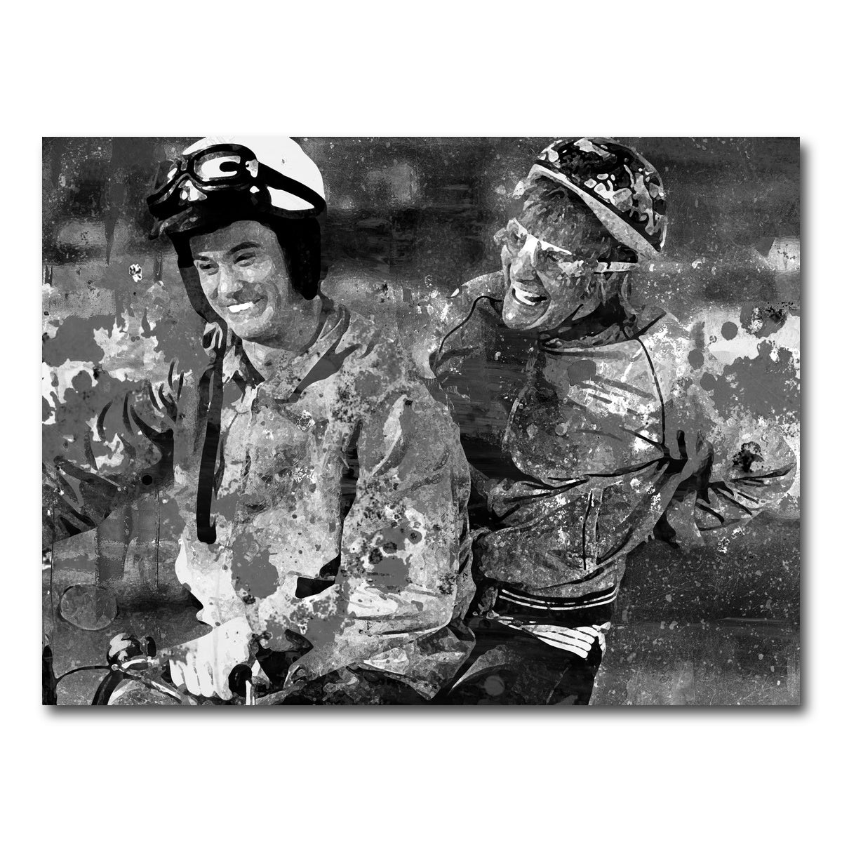 AUTO-MOCKUP WHITE | Dumb and Dumber Grayscale | 1 Piece | Gallery Wrap Canvas | group=4x3
