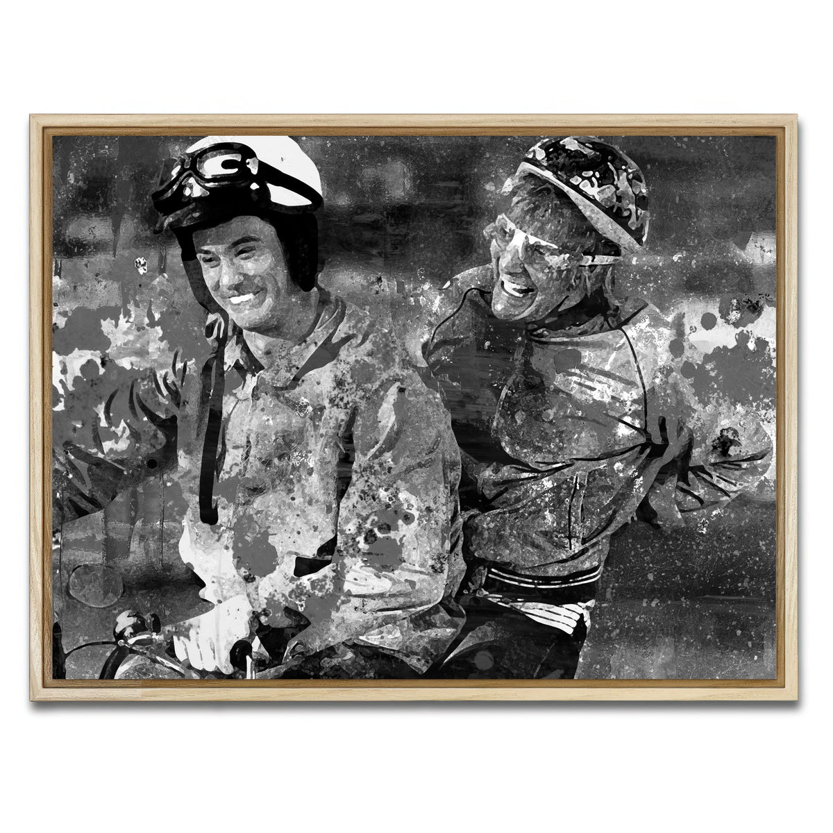 AUTO-MOCKUP WHITE | Dumb and Dumber Grayscale | 1 Piece | Natural Framed Canvas | group=4x3