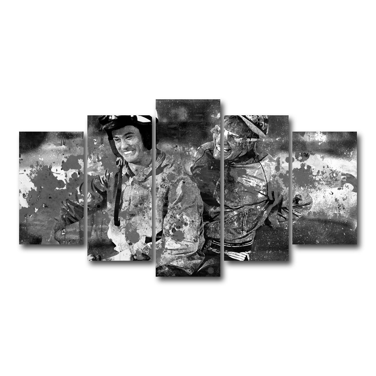 AUTO-MOCKUP WHITE | Dumb and Dumber Grayscale | 5 Piece | Gallery Wrap Canvas | group=5_normal