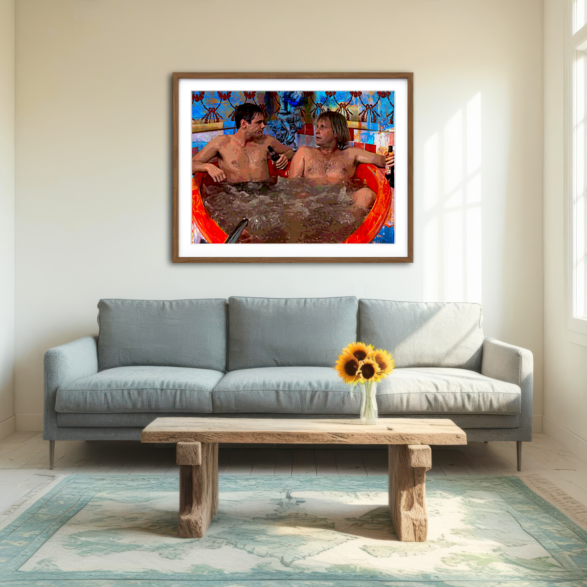 AUTO-MOCKUP ROOM | Dumb and Dumber Heart Tub Wall Art