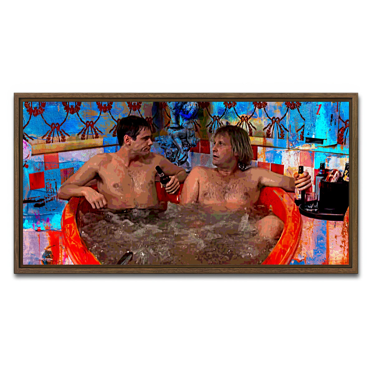 AUTO-MOCKUP WHITE | Dumb and Dumber Heart Tub | 1 Piece | Walnut Framed Canvas | group=2x1
