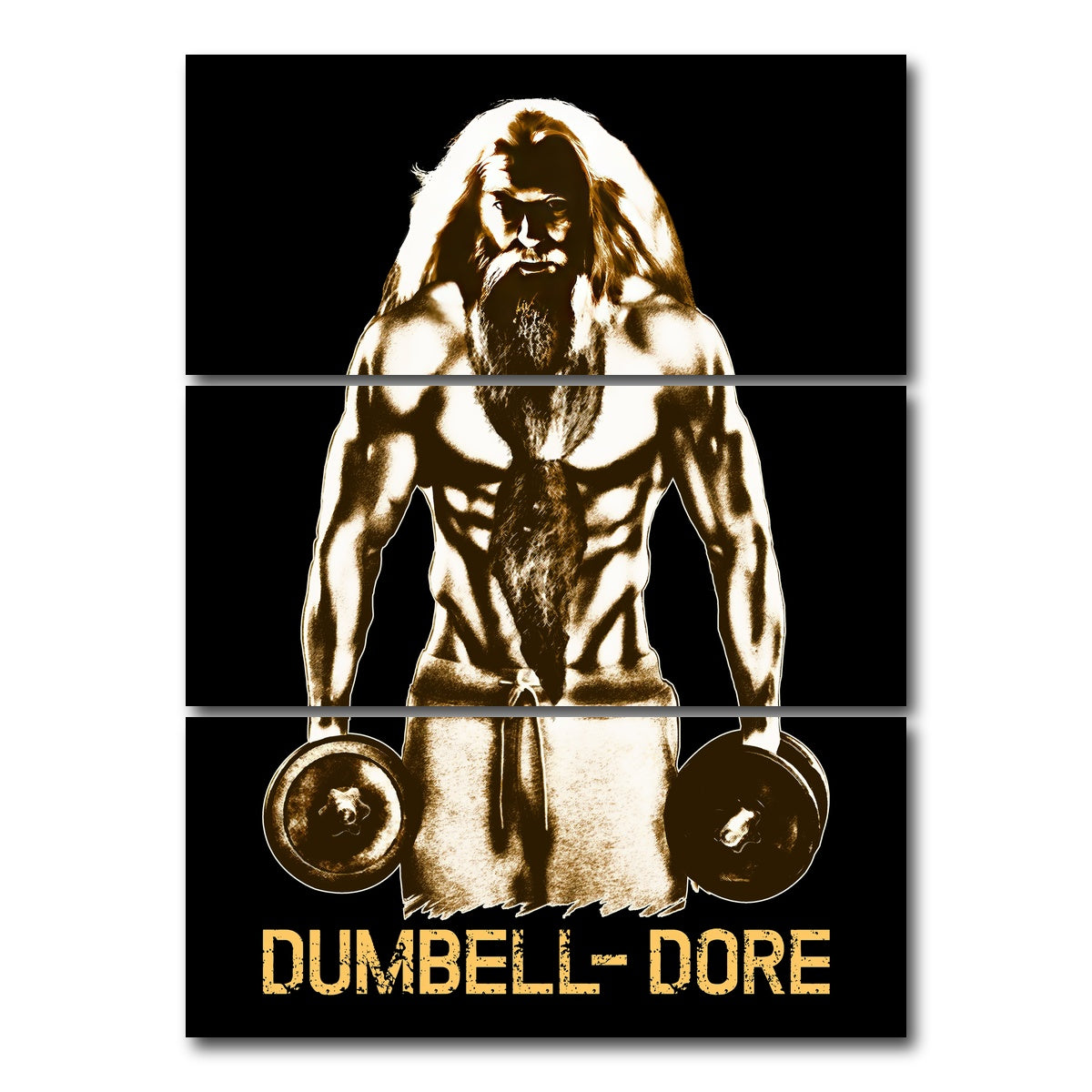 AUTO-MOCKUP WHITE | Dumbbell-Dore | 3 Piece | Gallery Wrap Canvas | group=8x18_stacked