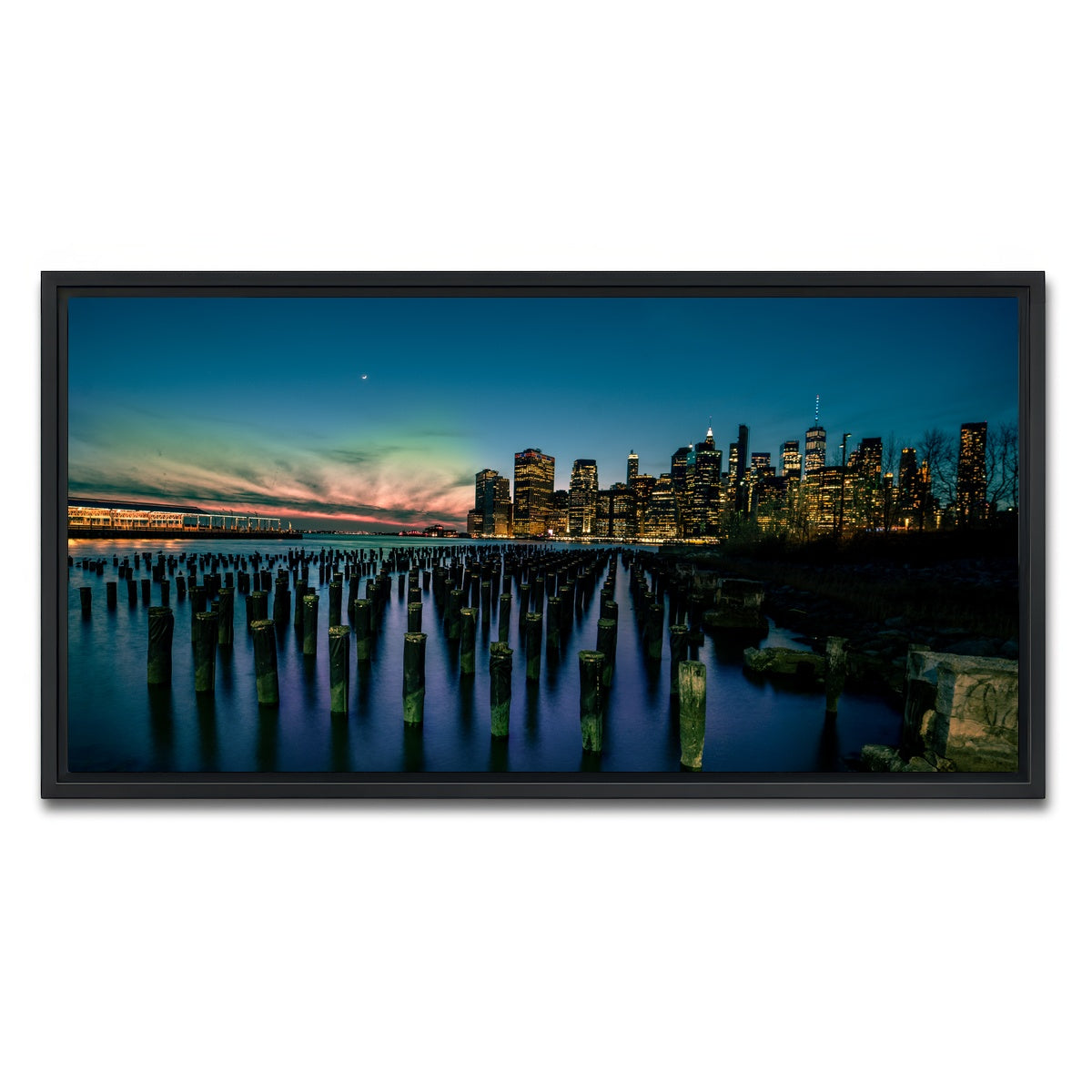 AUTO-MOCKUP WHITE | Dumbo Pier | 1 Piece | Black Framed Canvas | group=2x1