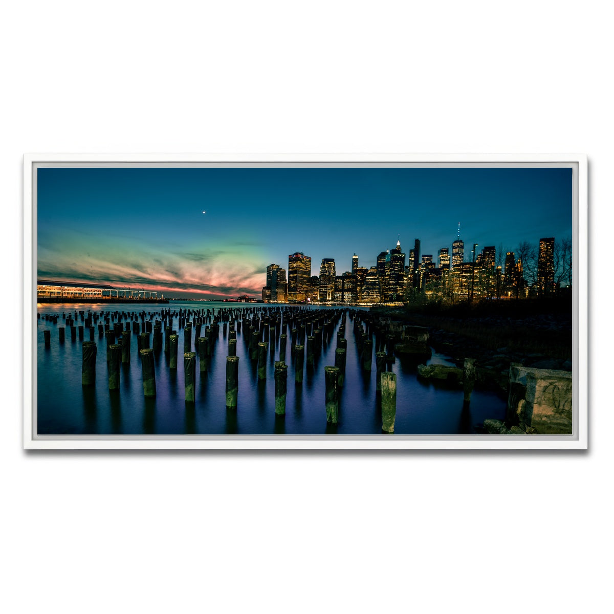 AUTO-MOCKUP WHITE | Dumbo Pier | 1 Piece | White Framed Canvas | group=2x1