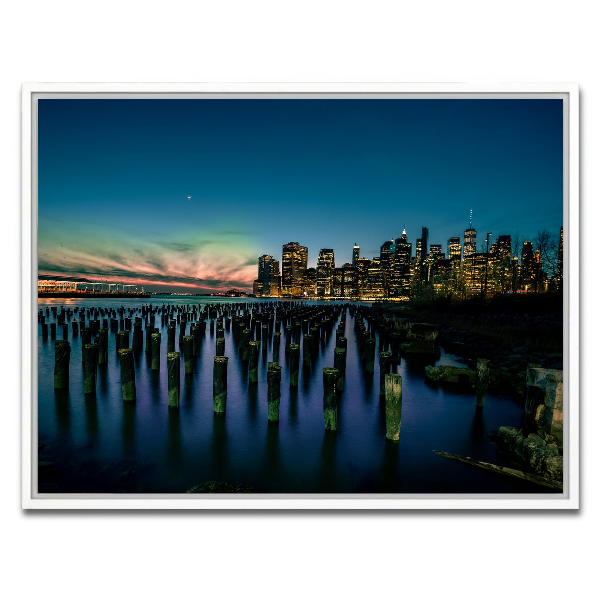 AUTO-MOCKUP WHITE | Dumbo Pier | 1 Piece | White Framed Canvas | group=4x3