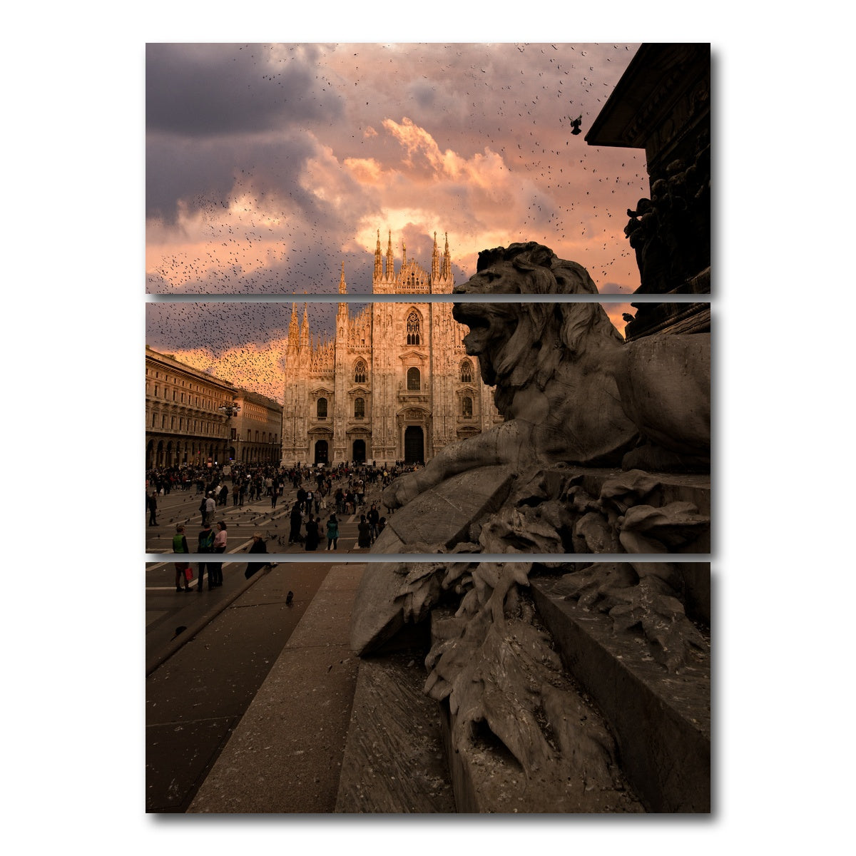 AUTO-MOCKUP WHITE | Duomo | 3 Piece | Gallery Wrap Canvas | group=8x18_stacked