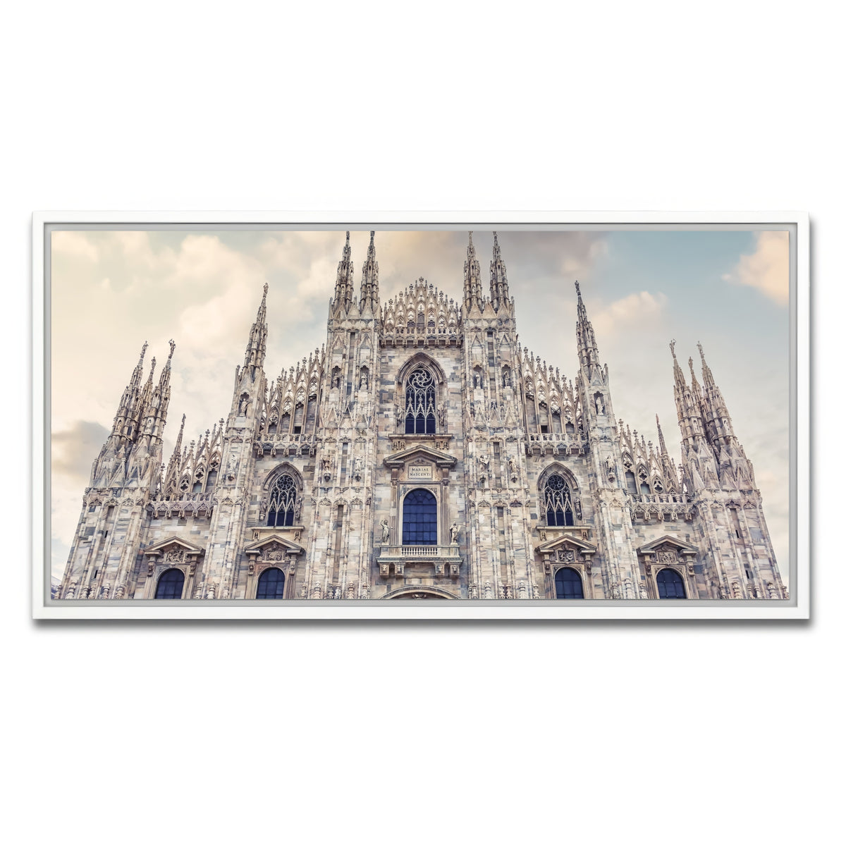 AUTO-MOCKUP WHITE | Duomo di Milano | 1 Piece | White Framed Canvas | group=2x1