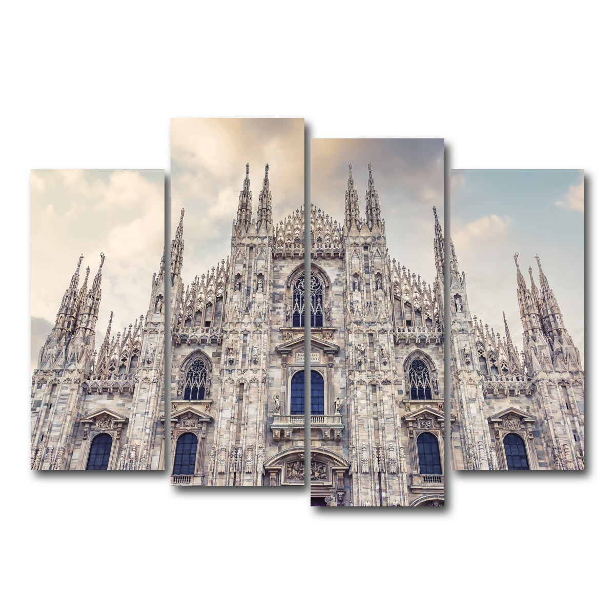 AUTO-MOCKUP WHITE | Duomo di Milano | 4 Piece | Gallery Wrap Canvas | group=4_normal