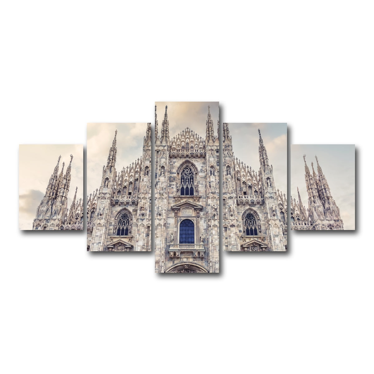 AUTO-MOCKUP WHITE | Duomo di Milano | 5 Piece | Gallery Wrap Canvas | group=5_short