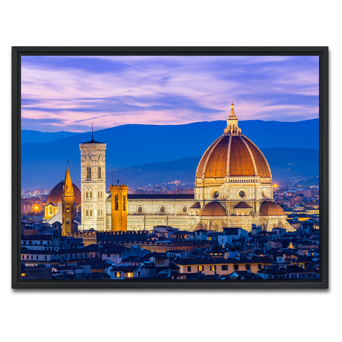 AUTO-MOCKUP WHITE | Duomo of Florence | 1 Piece | Black Framed Canvas | group=4x3