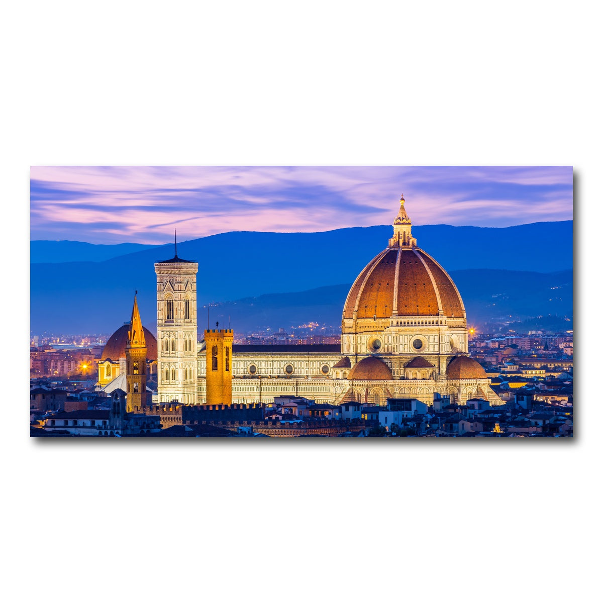 AUTO-MOCKUP WHITE | Duomo of Florence | 1 Piece | Gallery Wrap Canvas | group=2x1