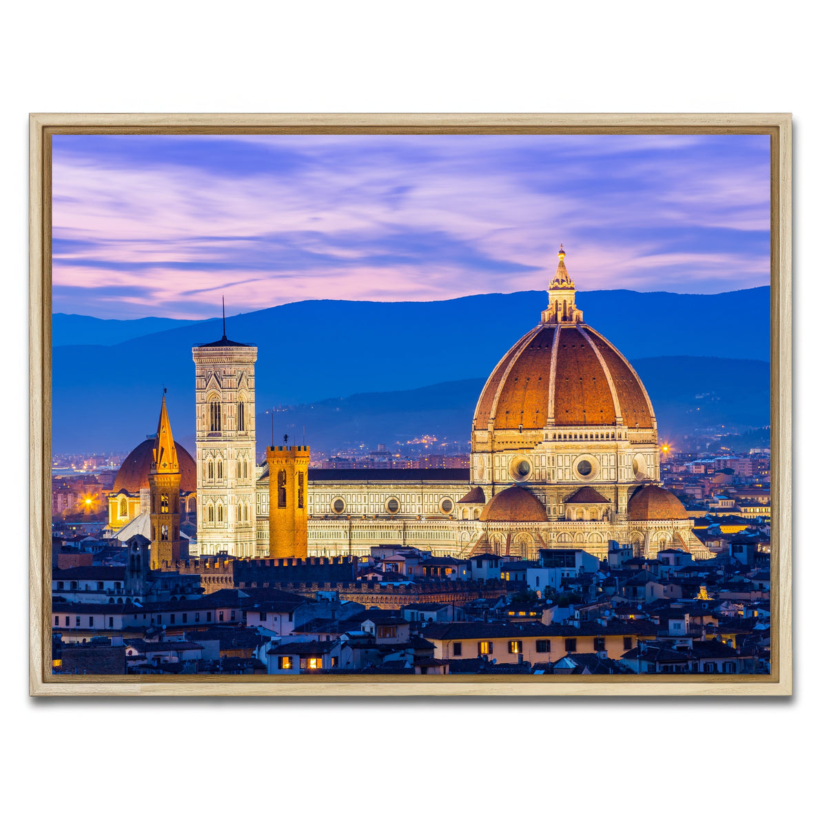 AUTO-MOCKUP WHITE | Duomo of Florence | 1 Piece | Natural Framed Canvas | group=4x3