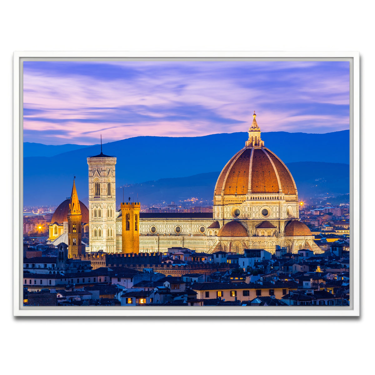 AUTO-MOCKUP WHITE | Duomo of Florence | 1 Piece | White Framed Canvas | group=4x3