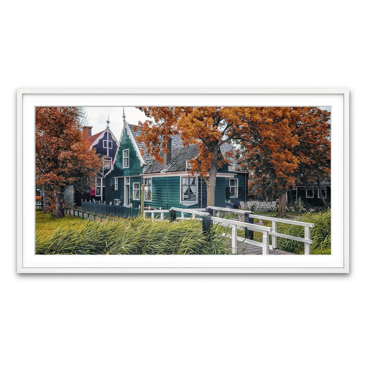 Framed Print 2x1 White
