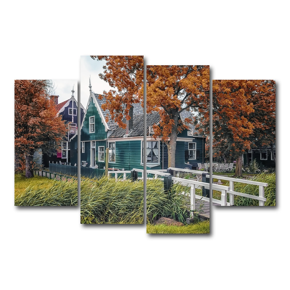 AUTO-MOCKUP WHITE | Dutch Countryside | 4 Piece | Gallery Wrap Canvas | group=4_short