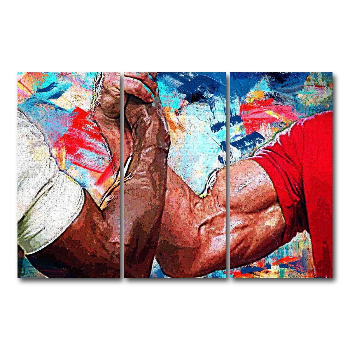 AUTO-MOCKUP WHITE | Dutch & Dillon Handshake | 3 Piece | Gallery Wrap Canvas | group=12x24